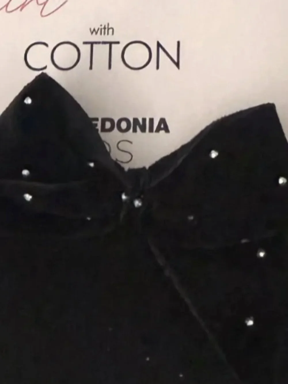 Calzedonia Kids Girls Gray Black Cotton Longuette Velvet Bow Tights 8-10 NWT